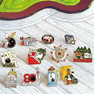 WWBA WBA Bowling Pins Jewelry Lot/12
